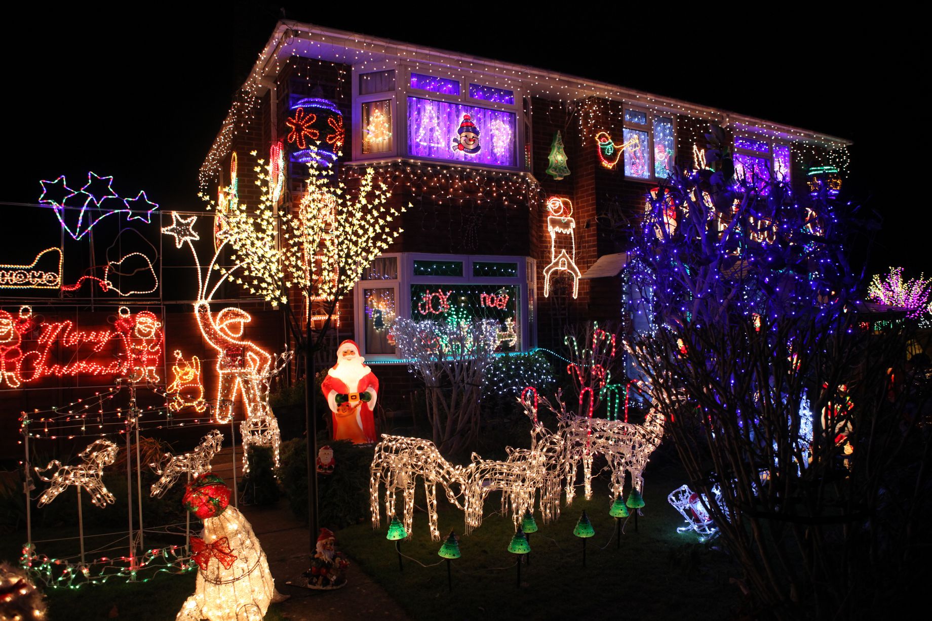 Ugly Christmas Lights on House