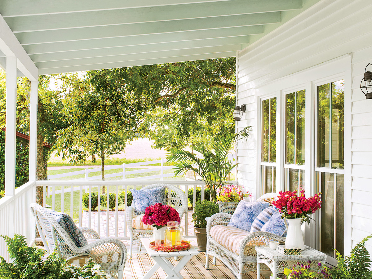 Front porch with outdoor furniture