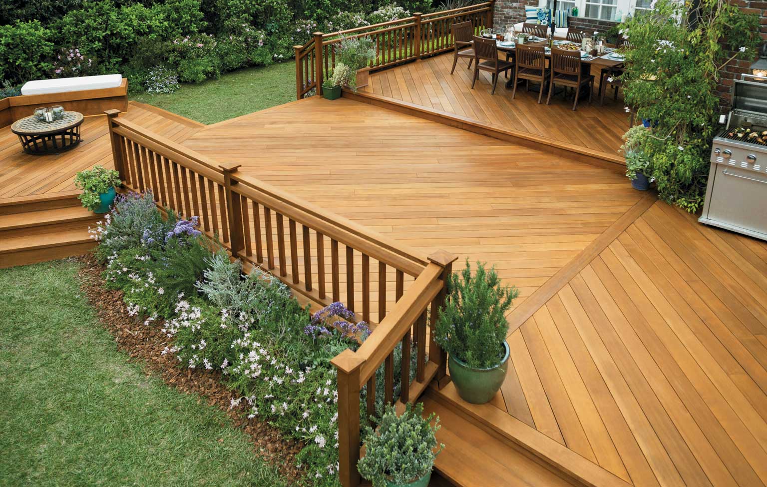Deck made of wood