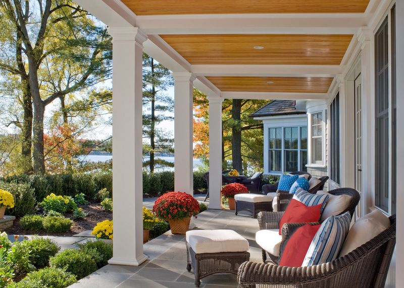 Front porch with outdoor furniture and beautiful view