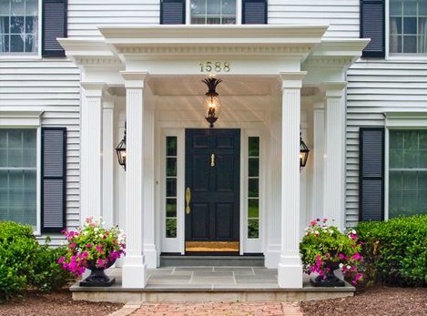 Portico with columns