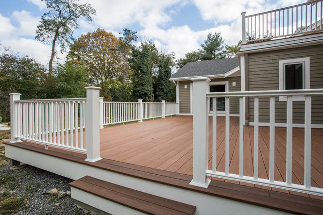 Deck made out of composite wood