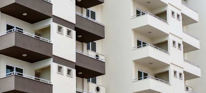 Apartment Building with balconies