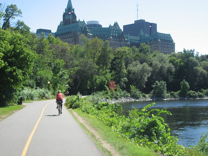 Ottawa River Pathway West under Parliament Hill