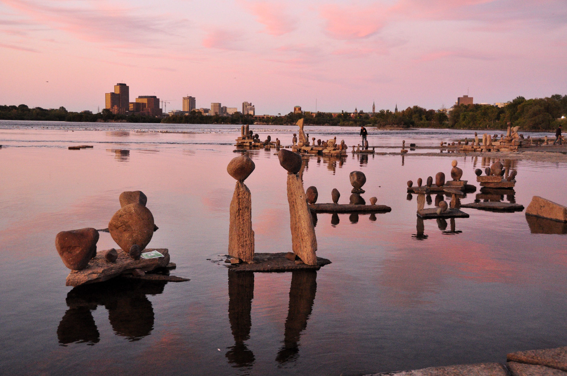 Remic Rapids Rock Sculptures along Ottawa River