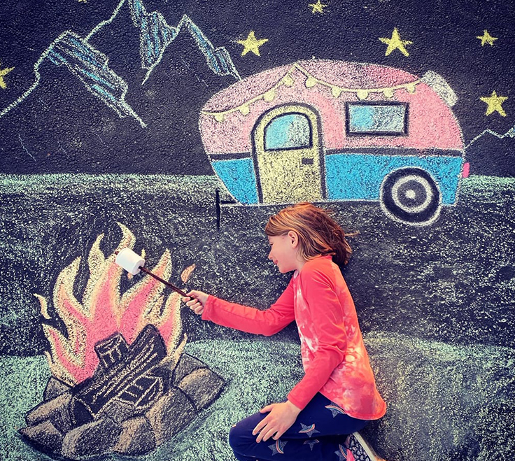 Camping-Sidewalk-Chalk-Art