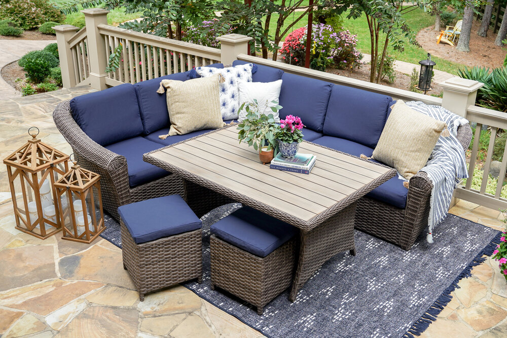Patio Furniture with Blue Accents Outdoor Trends