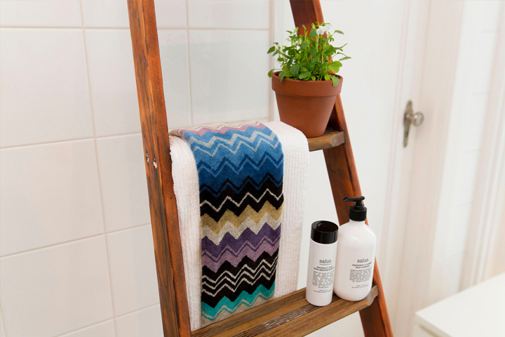 DIY Towel Ladder