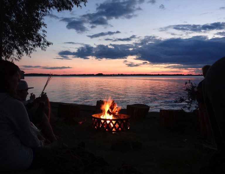 Bonfire by Lake