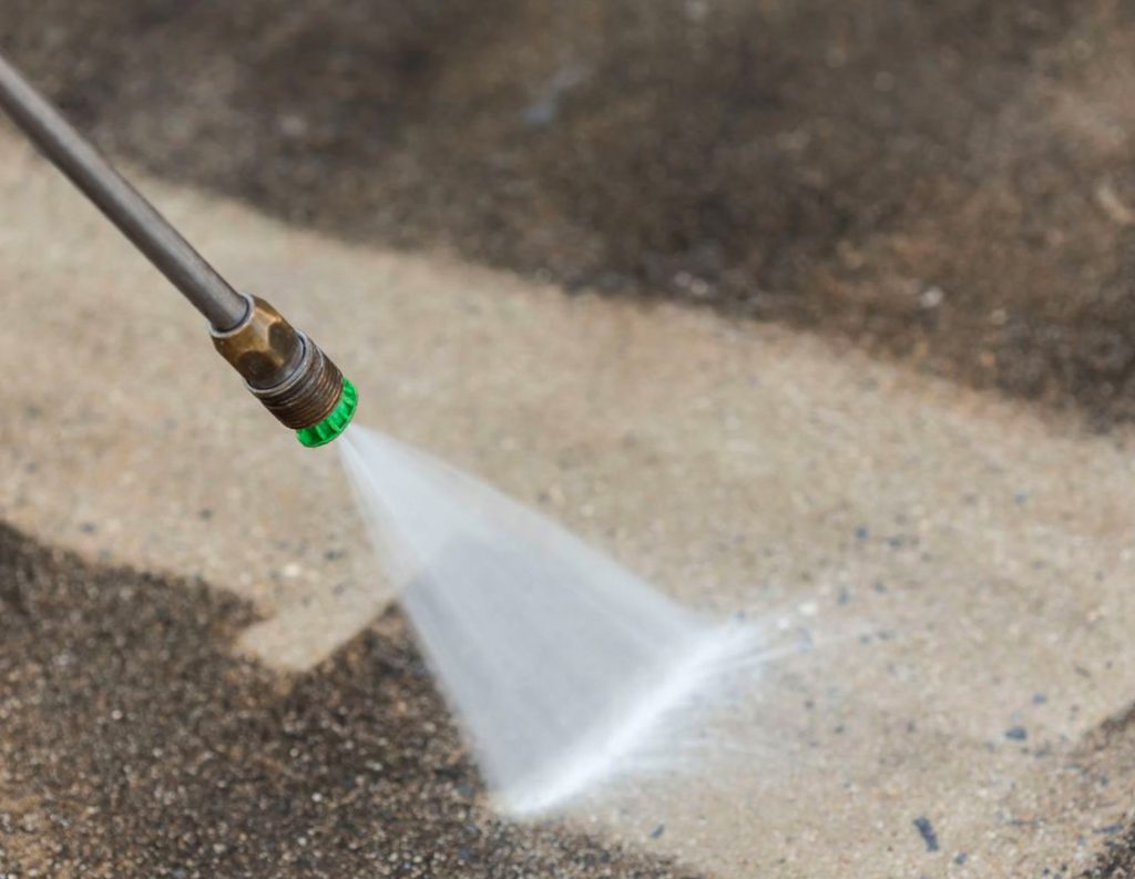 Pressure Wash the Concrete