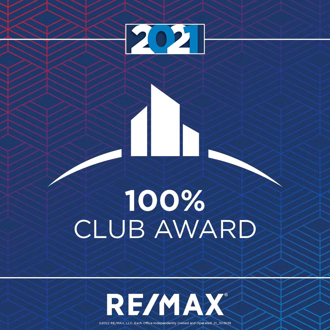 Remax 100 percent Club Award Recipient
