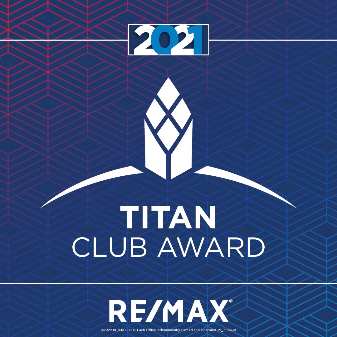 Remax Titan Club Award Recipient